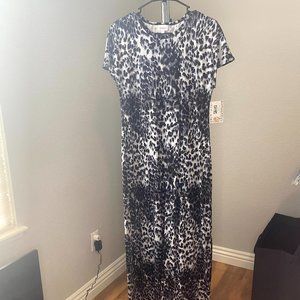 Grey Leopard Maria Maxi Dress